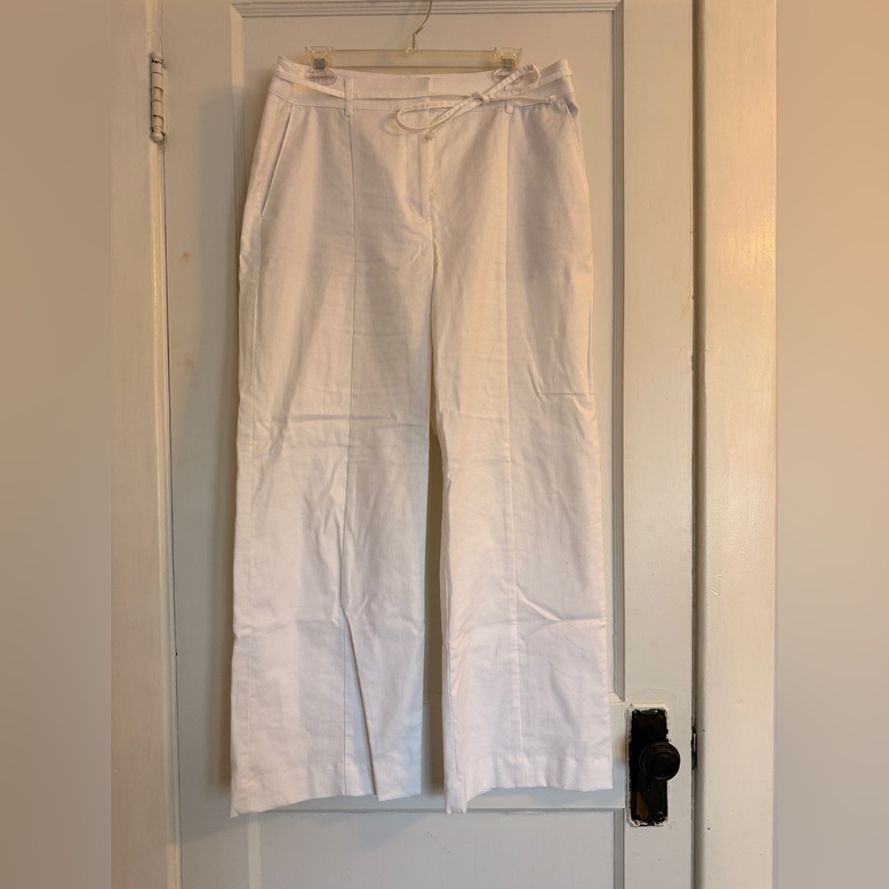LOFT White Straight Pants
